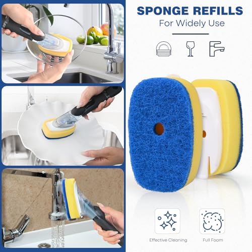 Sponge Brush Refills for OXO Soap Dispensing Dish Brush 6 Pack Refill Heads - Image 7