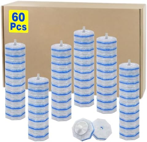 60pcs Disposable Toilet Brush Head Refills Compatible by Choneight