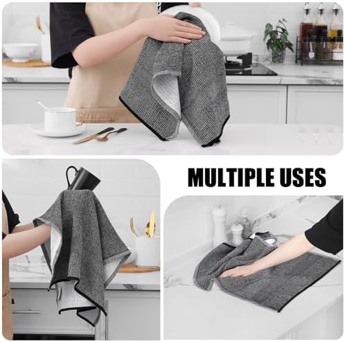 Homaxy 380 GSM Cotton Premium Kitchen Towels 6 Pack - Image 4