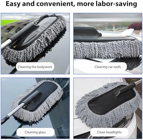 2 PCS Microfiber Car Dusters, Scratch Free Auto Exterior Dust Brust Set - Image 5