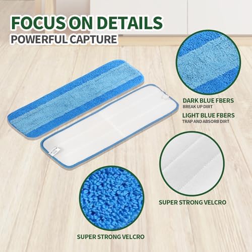 10 Pack Microfiber Cleaning Pads, Reusable Microfiber Mop Pads - Image 2