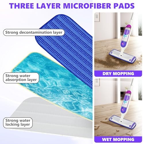 Reusable Mop Pads for Swiffer PowerMop: 6PCS Microfiber Mop Pads Refills - Image 2