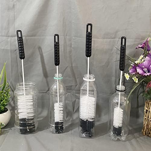 Bottle Brushes Thin Long Handle X 2, Soft Nylon Slim Wire Set - Image 5