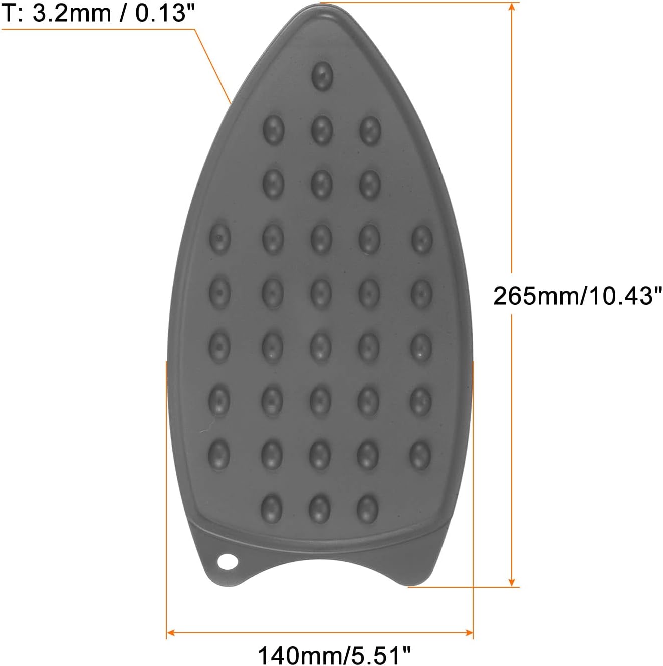 HARFINGTON 2pcs Silicone Iron Rest Pad, Multipurpose Iron Hot Resistant Mat Iron Rest Plate for Ironing Board Hot Heat Resistant Steam Compact Mat, Grey