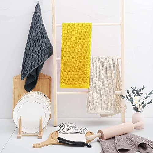 Homaxy 100% Cotton Waffle Weave Kitchen Dish Towels 4-Pack - Image 6