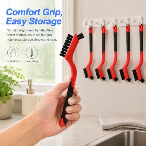 6 Pcs Nylon Cleaning Brushes, Non Scratch Detail Cleaning Brush - Image 7