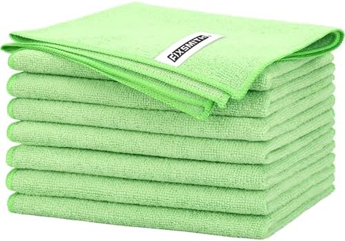 FIXSMITH Sage Green Microfiber Cleaning Cloth -Pack of 8, Highly Absorbent by FIXSMITH