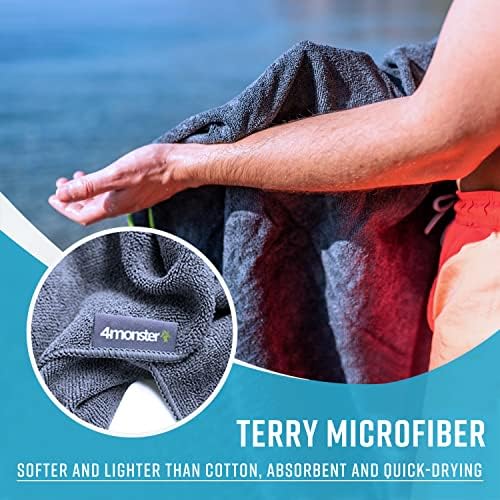 4Monster 4-Pack Quick Dry Microfiber Travel Towels – Super Absorbent, - Image 6