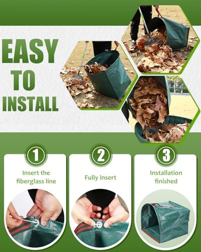 2 Pack 50 Gallon Dustpan-Type Garden Bag - Image 5