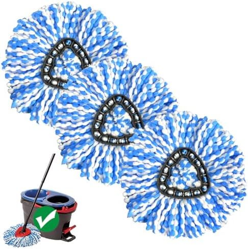 3 Pack Spin Mop Replacement Head Compatible by Nuorest