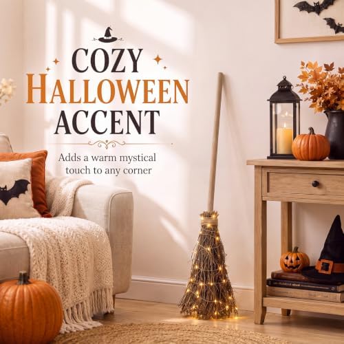 Seenelling 48" Halloween Witch Broom - Image 4