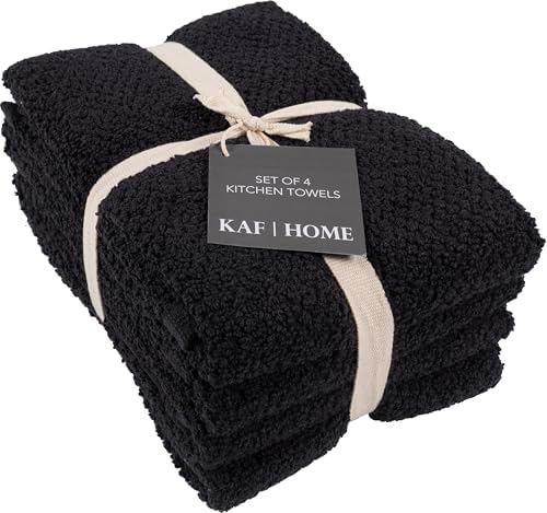 KAF Home Set of 4 Deluxe Popcorn Terry Kitchen Towels | 20 x 30 Inches | 100% - Image 3
