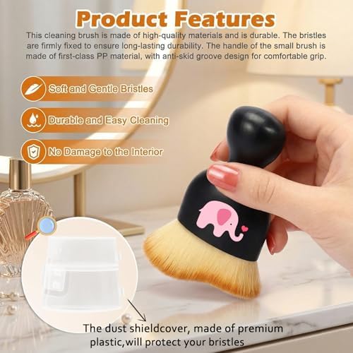 Flamingo Car Detailing Brush Soft Bristle Auto Interior Cleaning Brush - Image 4