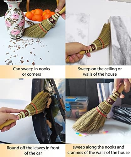 Handmade, Natural Grass Asian, Whisk Broom Thai, Handle Bamboo, Soft Brush Mini - Image 5