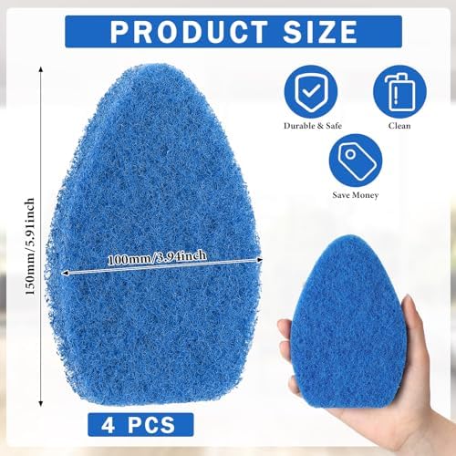 Baderke 4 Pcs Tub Tile Scrubber Cleaning Brush Pad - Image 2