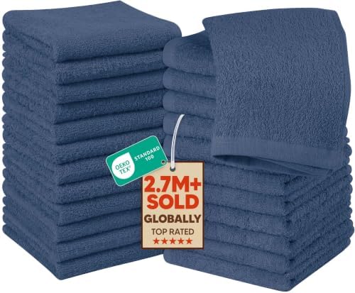 Utopia Towels 24 Pack Washcloths, 12x12 in, 100% Cotton by UTOPIATOWELS