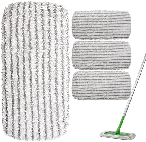 4-Pack Heavy-Duty Scrub Mop Pads by Flammi