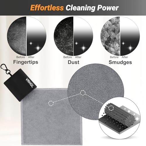 2 Sided Glasses Cleaner & Polishing Cloths, Portable Microfiber Glasses - Image 4