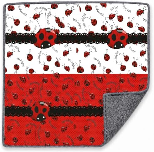 Ladybug Microfiber Towels for Cars, Scratch-Free Auto Cleaning Cloths by TRXYQ
