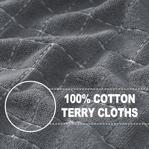 Homaxy 100% Cotton Terry Kitchen Towels, 4 Pack - Image 2
