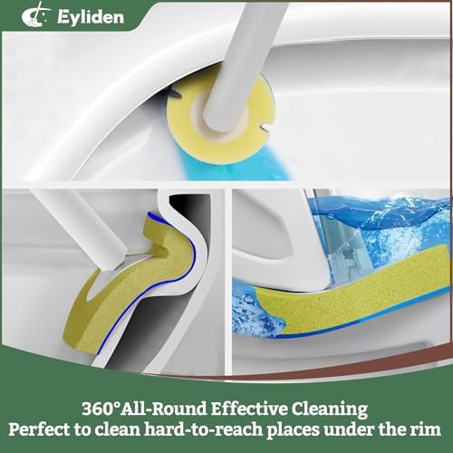Eyliden Disposable Toilet Brush Set, Wand - Image 4