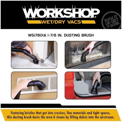 WORKSHOP Wet/Dry Vacs WS17801A 1-7/8-in. Dusting Brush Vacuum Attachment - Image 4