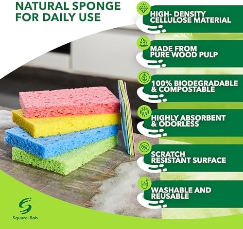 Compressed Non Scratch Kitchen Sponges, Highly Absorbent, 36 Pack - Image 2