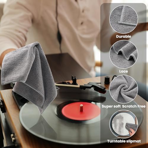 Honeydak 8 Pack Microfiber Vinyl Record Cleaning Cloths, 12 x 12Inch - Image 5