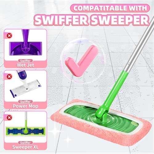 8 Pack Reusable Coral Fleece Mop Pads Fit - Image 2