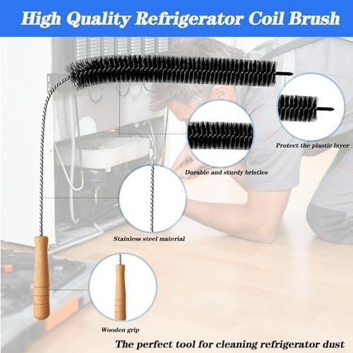 Refrigerator Coil Cleaning Brush Kit, Cleaner Brush Accessories - Image 5