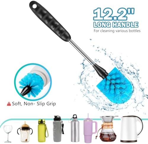 12.2 inch Bottle Brush Set of Three，Washable Coffee Cups, Water Bottles - Image 2