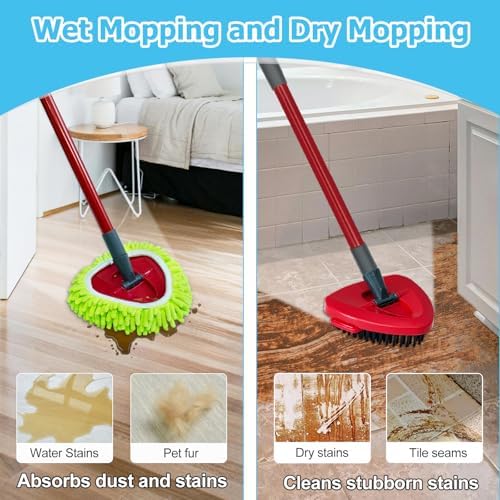 Mop Handle, Chenille Duster & Mop Brush - Image 6