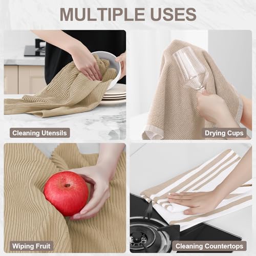 Homaxy Cotton 380 GSM Premium Kitchen Towels, 9 Pack - Image 4