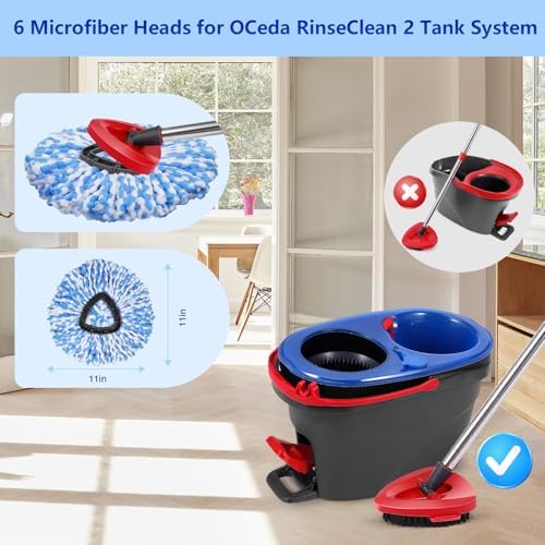 8 Pack Spin Mop Replacement Heads - Image 3