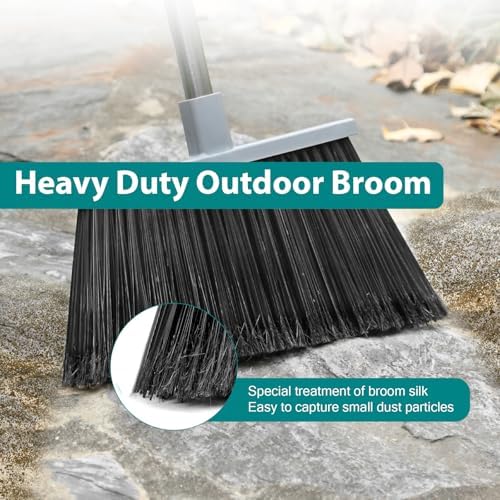 Broom, 4 Pack Heavy Duty Outdoor Brooms - Image 3