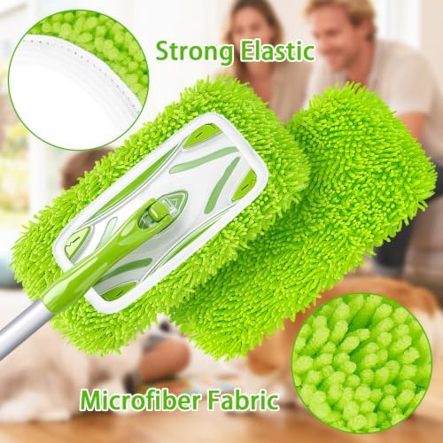 Unoutur Reusable Dry Sweeping Cloths Microfiber Wet Mop Pads Compatible - Image 6
