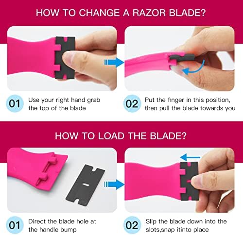 DEKEones Plastic Razor Blade Scraper, 2 Pack Razor Scraper - Image 5