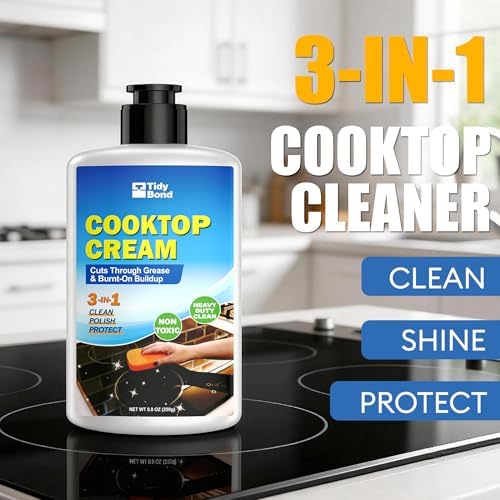 Glass Cooktop Cleaner & Polish Kit, Removes Burnt-On Food & Grease, 8.8 oz - Image 2