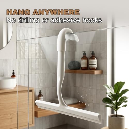 Shower Squeegee for Glass Doors, 9.8" W-Silicone, Streak-Free - Image 4