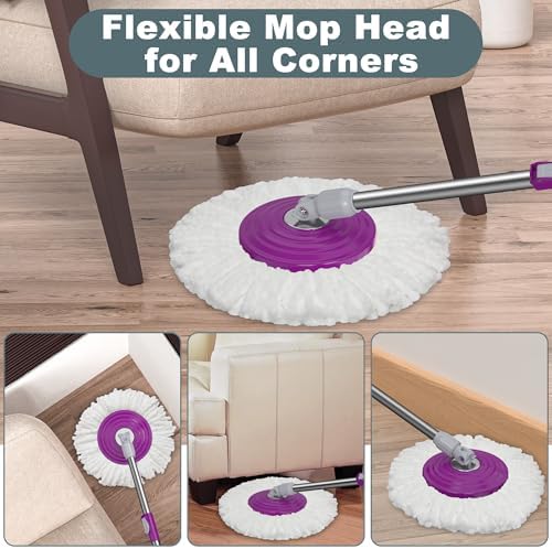 Traditional Large Spin Mop and Bucket, 2 Gal Capacity - Image 4