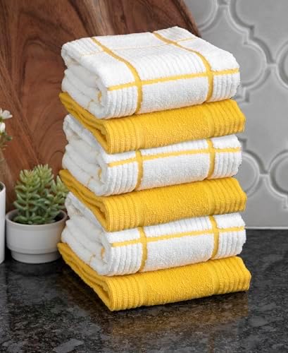 T-Fal Solid & Checked Parquet Kitchen Towels: Highly Absorbent, Super Soft Long - Image 6