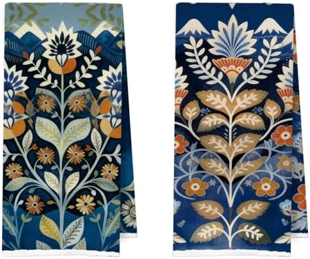 Boho Botanical Kitchen Towels Set by Unknown
