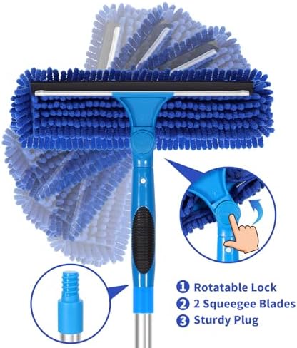 67" Squeegee Window Cleaner, 2 in 1 Professional Window Cleaning Tool Kit - Image 5