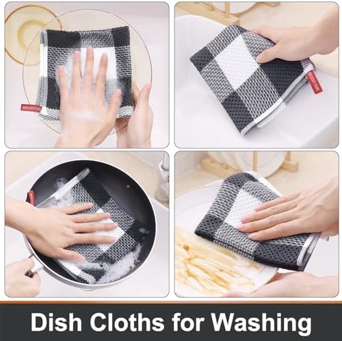 Mordimy Cotton Waffle Dish Cloths, 6 Pack - Image 4