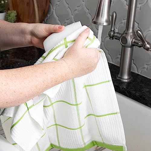 T-Fal Solid & Checked Parquet Kitchen Towels: Highly Absorbent, Super Soft Long - Image 4