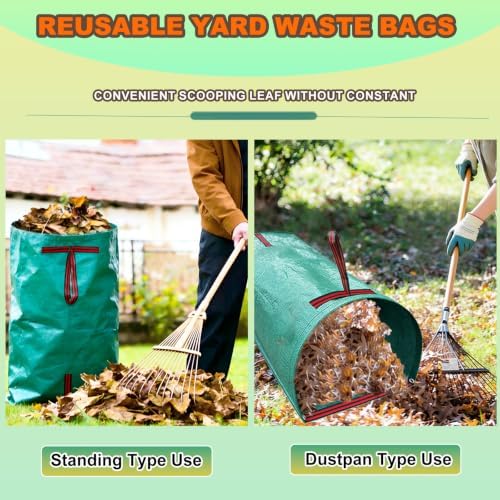 72 Gallon Leaf Collector, Reusable Leaf Bag, Dustpan-Type Yard Garden Bag - Image 6