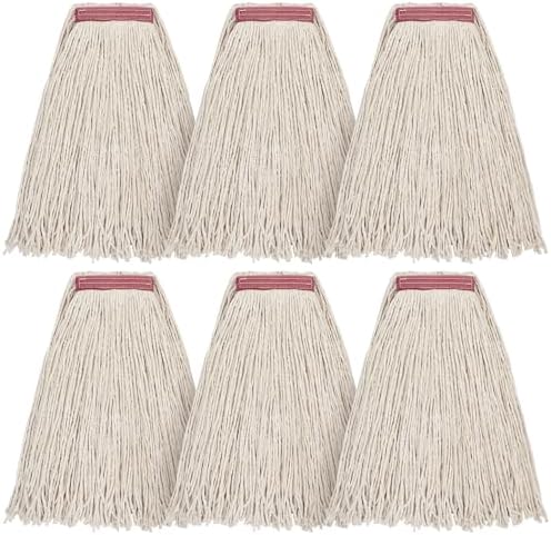 Matthew Cleaning 20oz 6Pack Cotton Floor Mop, Cotton Looped-Open String Heavy by MATTHEWCLEANINGPRODUCTS