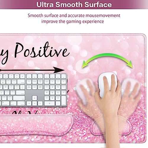 Mousepad Pink, Mouse Pad with Wrist Rest - Image 4