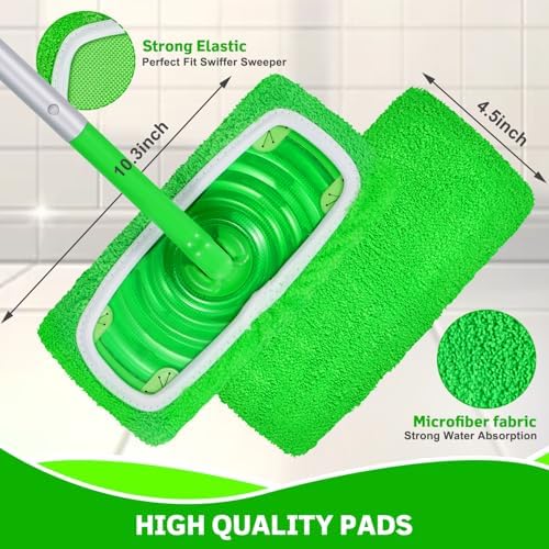 Reusable Microfiber Mop Pads for Swiffer Sweeper Mop, 6 Pack - Image 3