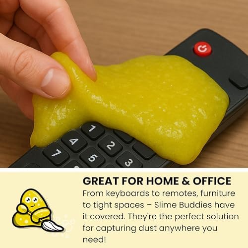 Slime Buddies Car Detailing Slime, Lemon 3 Pack, Reusable Dust Remover - Image 5